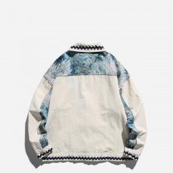 Fashion Loose Patchwork Men's Jacket  Fashion Loose Patchwork Men's Jacket