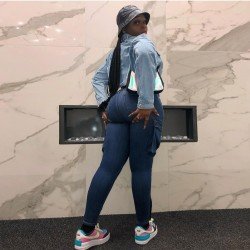  Street Style Printing Women's Short Denim Jacket