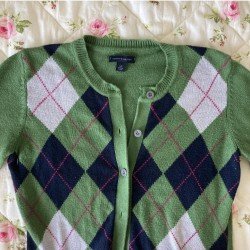  Rhombus Lattice New Casual Sweater Cardigan Coats