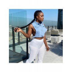 Sexy Fashion Hollowed-out Denim Jacket For Women  Sexy Fashion Hollowed-out Denim Jacket For Women