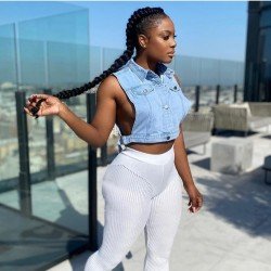  Sexy Fashion Hollowed-out Denim Jacket For Women