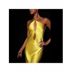 Sexy Halter Satin Backless Women's Sleeveless Dress  Sexy Halter Satin Backless Women's Sleeveless Dress