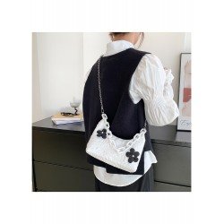 Cute Flower Ruched Black Shoulder Bags Cute Flower Ruched Black Shoulder Bags