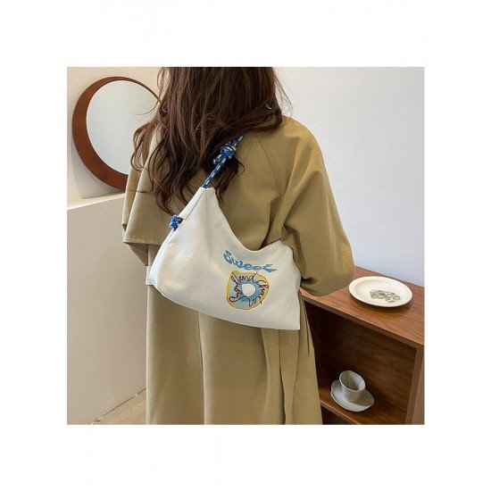  2024 Casual Letter Printing Large Capacity Tote Bag