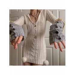 2024 Pure Color Hollowed Out Hooded Women's Dress  2024 Pure Color Hollowed Out Hooded Women's Dress