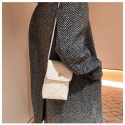 Casual Black Rhombus Lattice Phone Bags