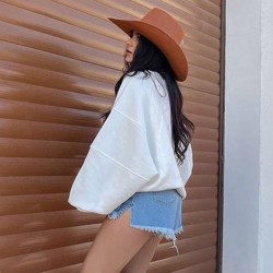 Casual Round Neck Pure Color Knitted Sweater  Casual Round Neck Pure Color Knitted Sweater