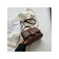 Stone Pattern Pure Color Black Chain Shoulder Bags  Stone Pattern Pure Color Black Chain Shoulder Bags