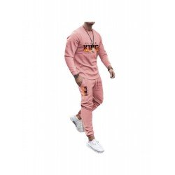 Men's Casual Letter Long Sleeve Top And Trouser Suits  Men's Casual Letter Long Sleeve Top And Trouser Suits