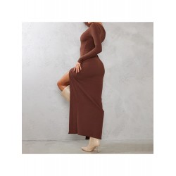 Casual Pure Color Split Hem Long Sleeve Dress  Casual Pure Color Split Hem Long Sleeve Dress