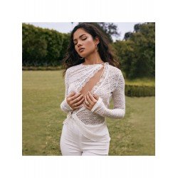 Spice Girl Lace Hollowed Out Bandage Top  Spice Girl Lace Hollowed Out Bandage Top