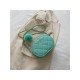  2024 Rhombus Lattice PU Pure Color Shoulder Bags