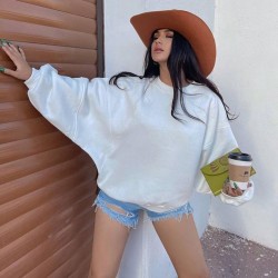 Casual Round Neck Pure Color Knitted Sweater  Casual Round Neck Pure Color Knitted Sweater