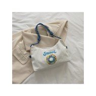  2024 Casual Letter Printing Large Capacity Tote Bag