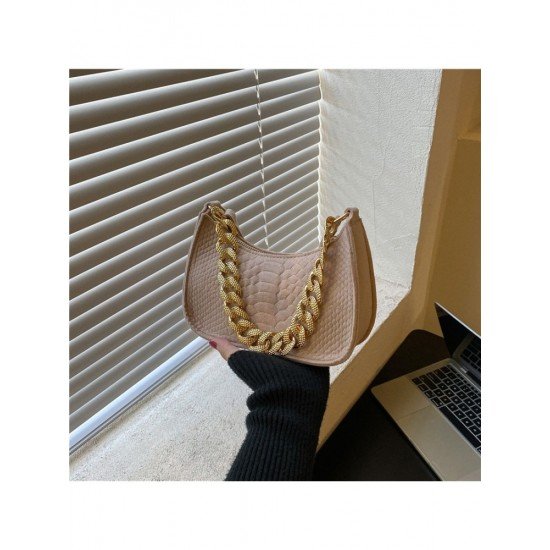  2024 New PU Pure Color Causal Underarm Bag