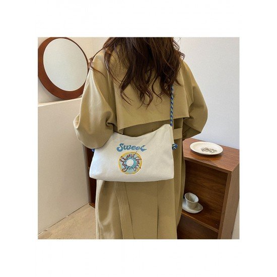  2024 Casual Letter Printing Large Capacity Tote Bag