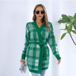 Plaid Cozy Cardigan Sweater Coats