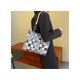 Fashionable Grid Bear Printed Tote Bags