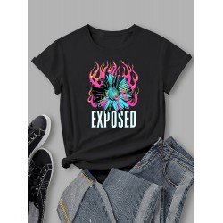 Summer Sunflower Graphic Short Sleeve Ladies T Shirts Summer Sunflower Graphic Short Sleeve Ladies T Shirts