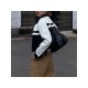  2024 PU Contrast Color Women's Long Sleeve Jacket
