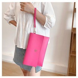 Pure Color Hasp Ladies Clutch Bags