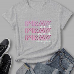 Casual Letter Printed Easy Matching T Shirts