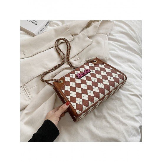  2024 PU Rhombus Lattice Women's Bag